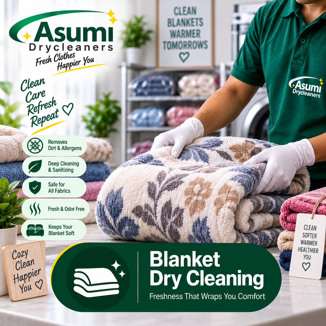 Blanket Dry Cleaning Service in Chakdaha - Asumi Dry Cleaners