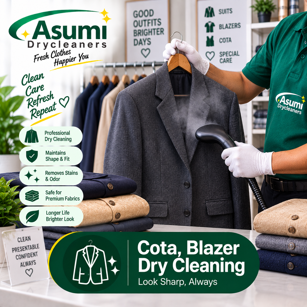 Suit and Blazer Dry Cleaning Service in Chakdaha - Asumi Dry Cleaners