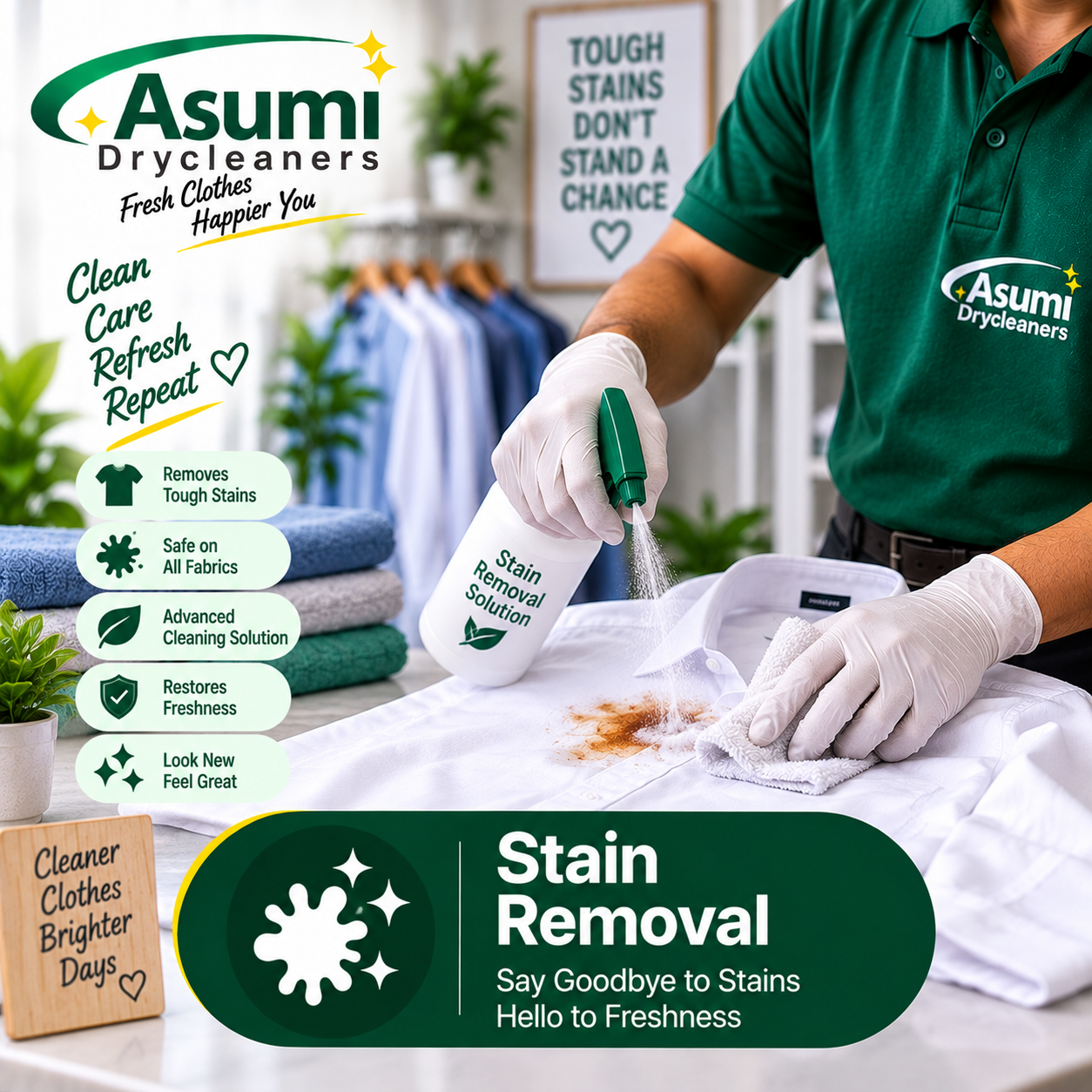 Professional Stain Removal Service in Chakdaha - Asumi Dry Cleaners